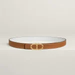 Maillon Torsade belt buckle & Reversible leather strap 24 mm